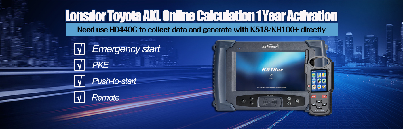 Lonsdor Toyota AKL Online Calculation