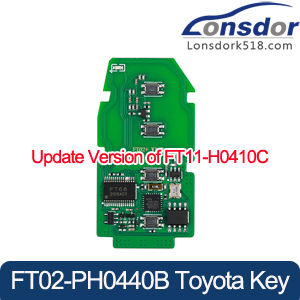 High Quality Lonsdor FT02-PH0440B 312/314/433.58/434.42MHZ Toyota RAV4 Avalon Camry 2018-2021 Smart Key PCB Update Version of FT11-H0410C