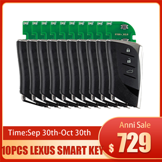 [Anni Sale] 10pcs Lonsdor FT08-PH0440B 312/314/433.58/434.42MHZ Lexus Smart Key Frequency Switchable
