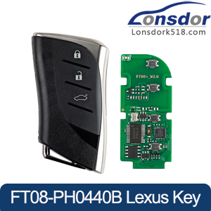 Lonsdor FT08-PH0440B 312/314/433.58/434.42MHZ Lexus Smart Key Frequency Switchable Update Version of FT08-H0440C