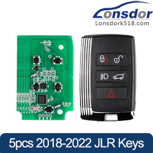 5pcs Lonsdor Specific Smart Key for 2018-2021 Land Rover Jaguar 5 Buttons 315MHz/433MHz