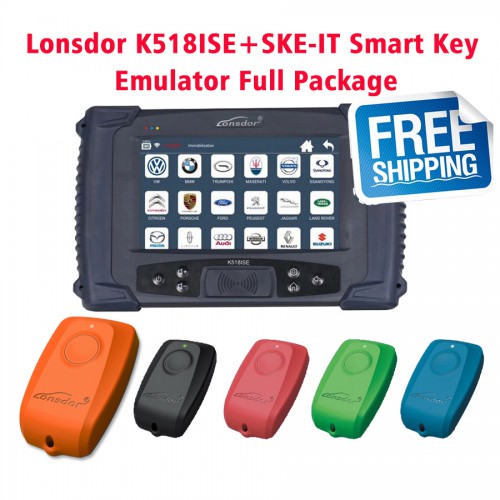 Lonsdor K518 Full Package with SKE-IT Smart Key Emulator 5 in 1 set Plus JLR IMMO Tool for JLR Key Programme