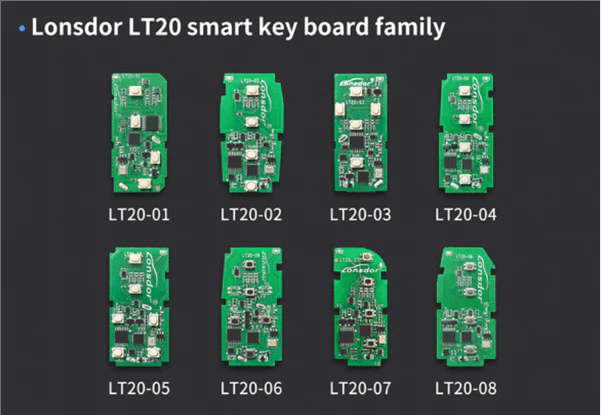 Lonsdor LT20 Smart Key PCB Boards Models: 
